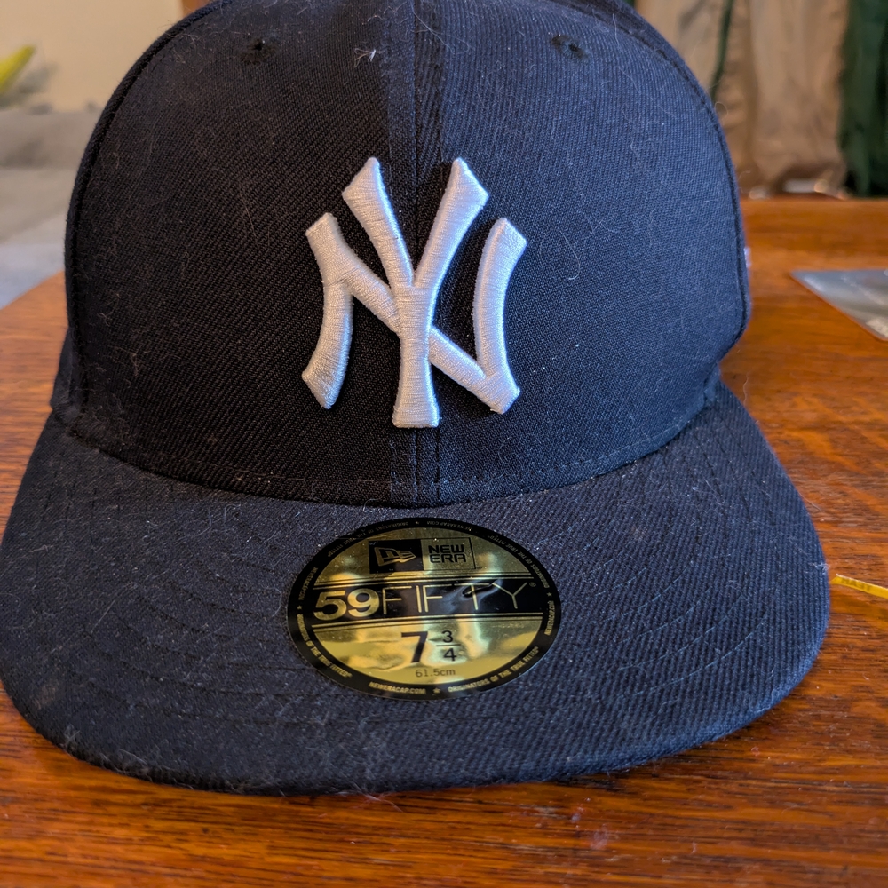 New Era Black Cap with White Accents